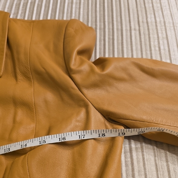 Lord & Taylor Tan Leather Jacket and Skirt - Picture 13 of 14